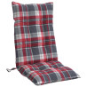 Cojines para silla respaldo alto 6 uds tela Oxford cuadros rojo 4