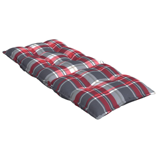 Cojines para silla respaldo alto 6 uds tela Oxford cuadros rojo M 5