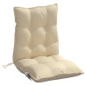 Cojines para silla con respaldo bajo 4 uds tela Oxford beige 4