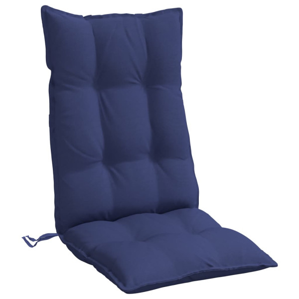 Cojines para silla respaldo alto 4 uds tela Oxford azul marino M 4