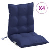 Cojines para silla respaldo bajo 4 uds tela Oxford azul marino 2