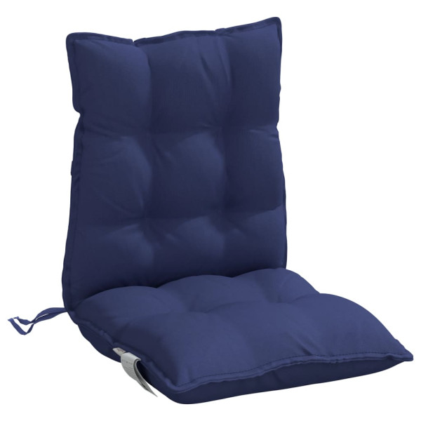 Cojines para silla respaldo bajo 4 uds tela Oxford azul marino M 4