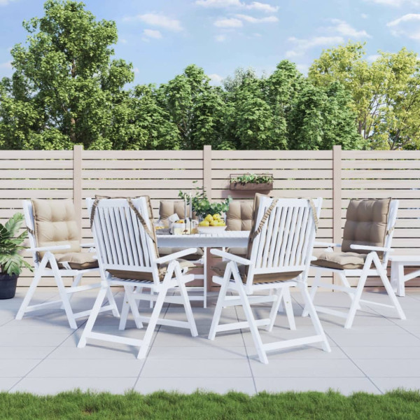 Cojines para silla respaldo bajo 6 uds tela Oxford gris taupe D