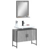 Set de muebles de baño 2 pzas madera de ingeniería gris sonoma 1