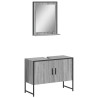 Set de muebles de baño 2 pzas madera de ingeniería gris sonoma 2