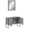 Set de muebles de baño 2 pzas madera de ingeniería gris sonoma 5