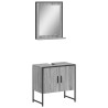 Set de muebles de baño 2 pzas madera de ingeniería gris sonoma 2