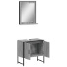 Set de muebles de baño 2 pzas madera de ingeniería gris sonoma 5