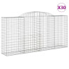 Cestos gabião arqueados 30 pcs 300x50x140/160 ferro galvanizado 2