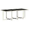 Set comedor de jardín 9 pzas cojines ratán sintético gris claro 4