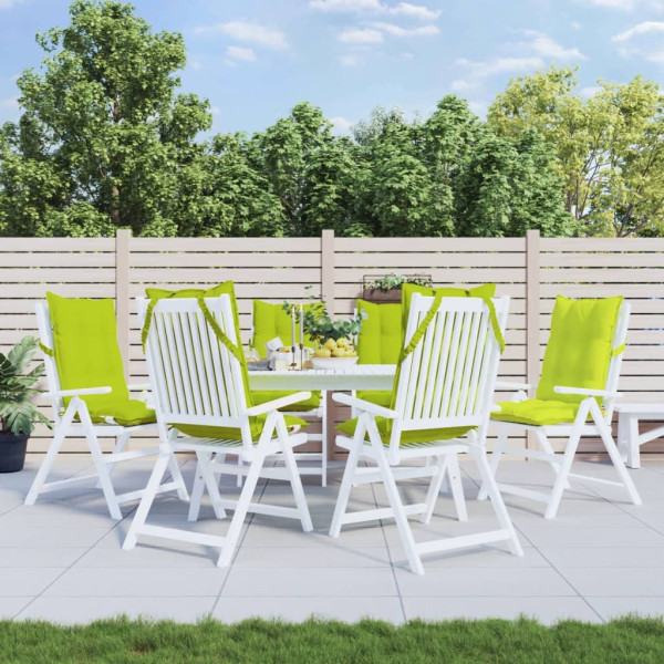 Cojines de silla respaldo alto 6 uds tela Oxford verde brillo D