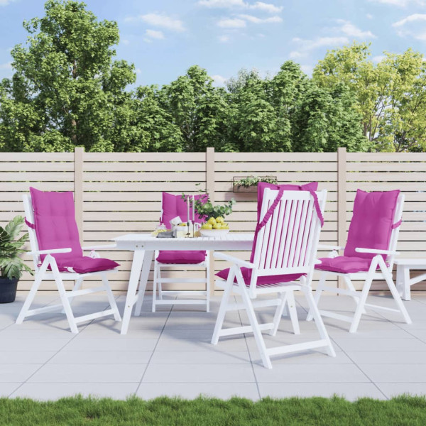 Cojines para silla con respaldo alto 4 uds tela Oxford rosa D