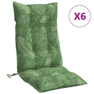Poltronas cadeira de apoio alto 6 s tecido Oxford estampado folhas H