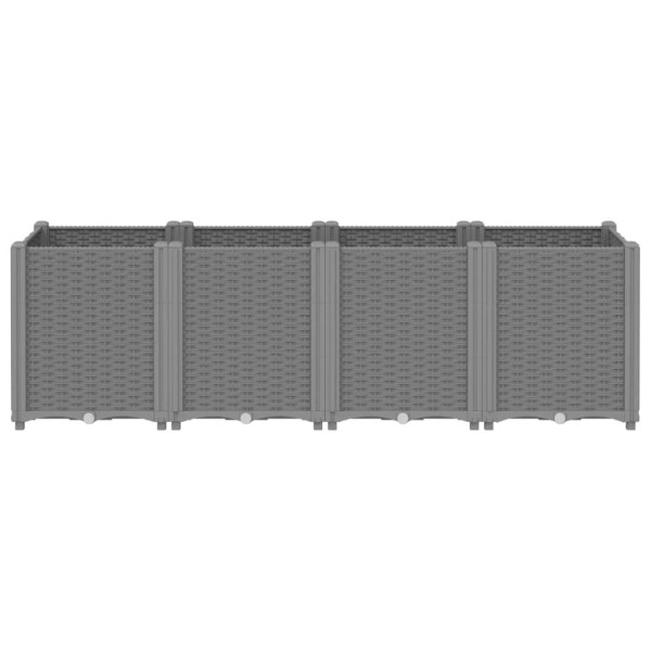 Vaso/floreira 160x40x53 cm PP cinzento-claro M 3