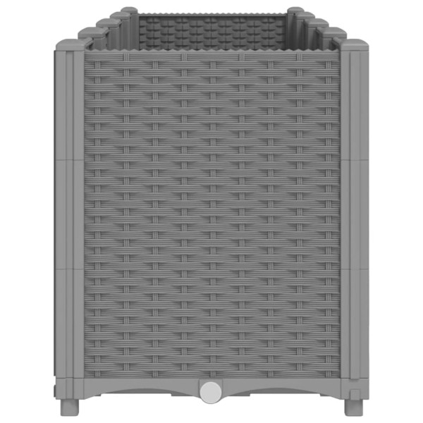 Jardinera PP gris claro 160x40x53 cm M 4