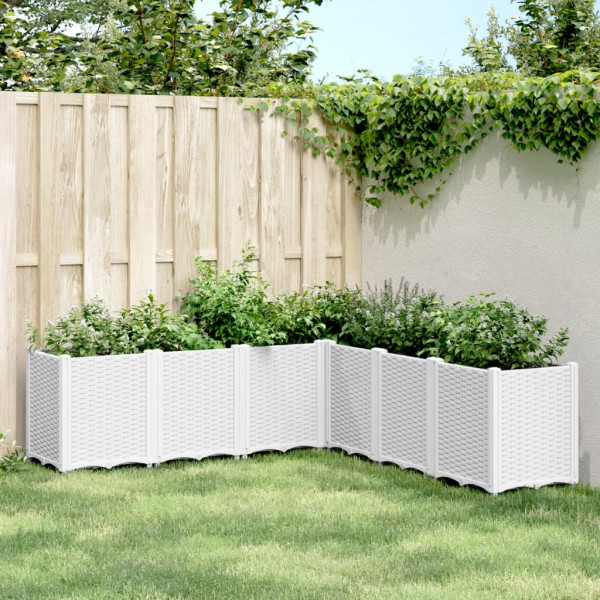Jardinera PP blanco 160x160x53 cm D