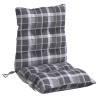 Cojines para silla respaldo bajo 2 uds tela Oxford cuadros gris 4