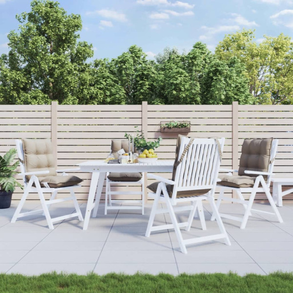 Cojines para silla respaldo bajo 4 uds tela Oxford gris taupe D