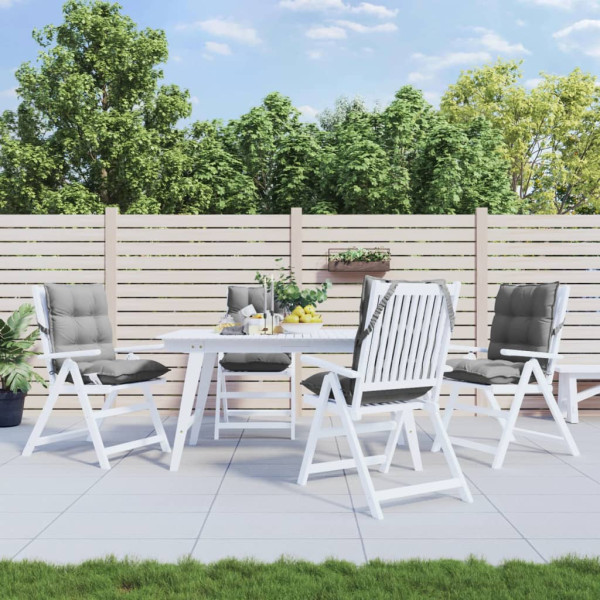 Cojines para silla con respaldo bajo 4 uds tela Oxford gris D