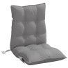 Cojines para silla con respaldo bajo 4 uds tela Oxford gris 4