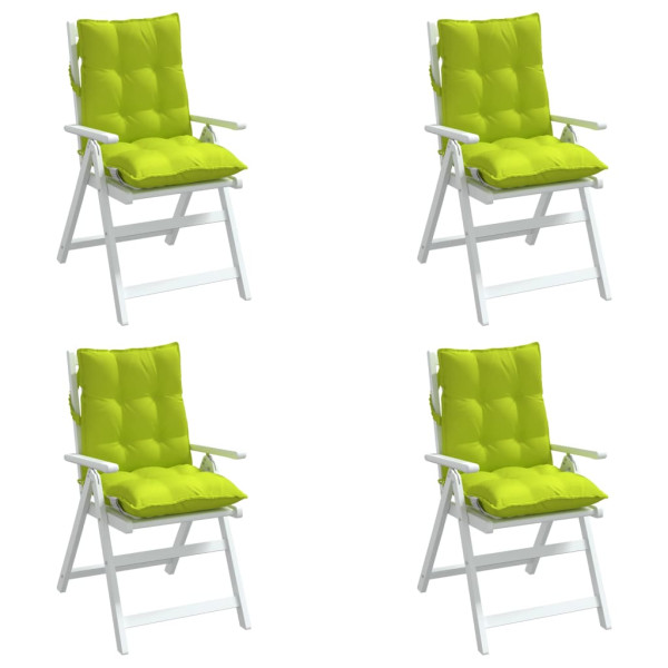 Cojines para silla respaldo bajo 4 uds tela Oxford verde brillo M 3