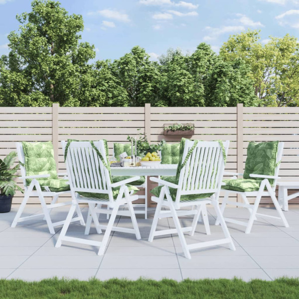 Cojines para silla respaldo bajo 6 uds tela estampado de hojas D