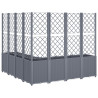 Vaso/floreira de jardim c/ treliça 160x160x140 cm PP cinzento azul 5