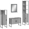 Set de armario de baño 4 pzas madera contrachapada gris sonoma 2