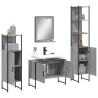 Set de armario de baño 4 pzas madera contrachapada gris sonoma 4