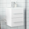 Mueble de baño con lavabo integrado blanco 1