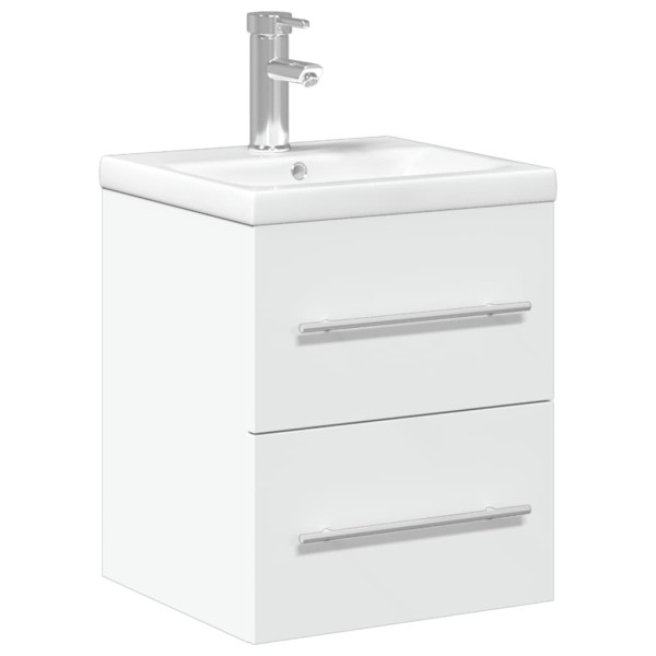 Mueble de baño con lavabo integrado blanco M 2