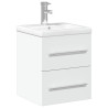 Mueble de baño con lavabo integrado blanco 2