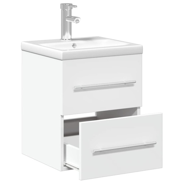 Mueble de baño con lavabo integrado blanco M 5