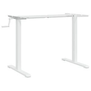 Estrutura de secretária de pé (94-135)x60x(70-114)cm aço branco H