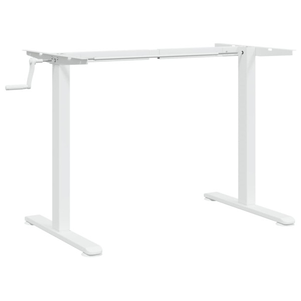 Estrutura de secretária de pé (94-135)x60x(70-114)cm aço branco M 2