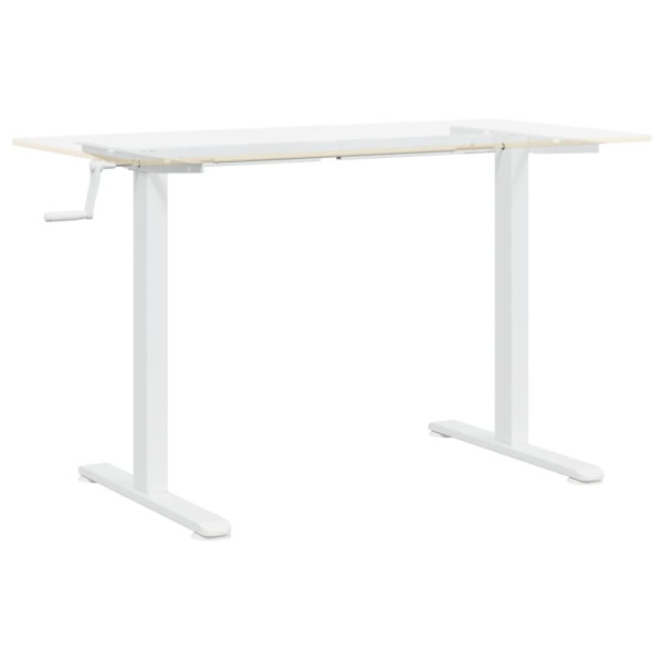 Estrutura de secretária de pé (94-135)x60x(70-114)cm aço branco M 4
