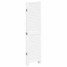 Biombo separador de 6 paneles madera maciza Paulownia blanco 5