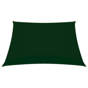 Toldo de vela cuadrado tela Oxford verde oscuro 5x5 m H