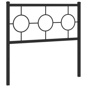 Cabeceira de cama 90 cm metal preto H