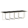 11 pcs conjunto jantar p/ jardim c/ almofadões vime PE cinzento 4