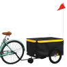 Remolque para bicicleta hierro negro y amarillo 30 kg 3