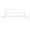 Estructura de cama de metal con cabecero blanco 183x213 cm 5