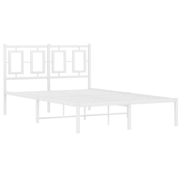 Estrutura de cama com cabeceira 120x200 cm metal branco M 2