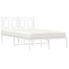 Estrutura de cama com cabeceira 120x200 cm metal branco 4