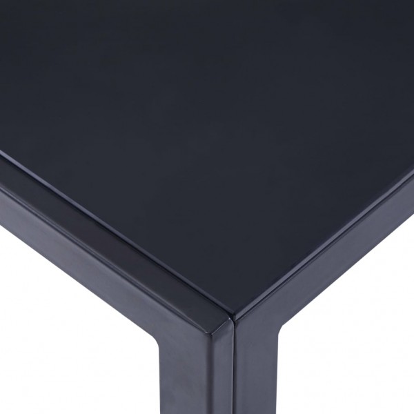 Conjunto de mesa y sillas de comedor 7 piezas gris M 5