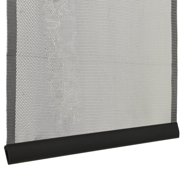 Mosquitera de puerta cortina malla poliéster negro 100x220 cm M 5
