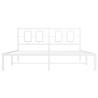 Estrutura de cama com cabeceira 150x200 cm metal branco 5