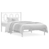 Estructura de cama de metal con cabecero blanco 100x190 cm 1