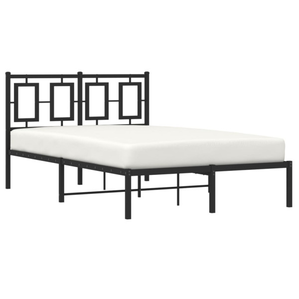 Estrutura de cama com cabeceira 120x190 cm metal preto M 4
