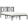 Estructura de cama con cabecero metal negro 120x190 cm 4